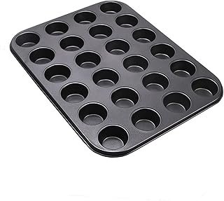 Nonstick 24 Cups Mini Muffin Pan with Extended Handles for Easy Grip, Ca...