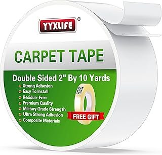 YYXLIFE Double Sided Removable Rug Tape - Carpet Adhesive for Hardwood F...
