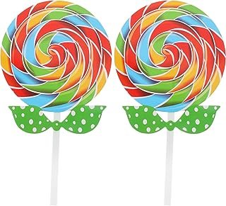 2 Pcs Lollipop Prop Large Lollipop Decoration Giant Fake Candy Huge Loll...
