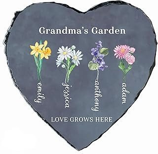 !RAKRISA Personalized Garden Stone, Mothers Day Gifts for Grandma with G...