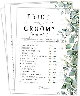 Your Main Event Prints Bride or Groom Wedding Shower Game, Fun Bridal Sh...