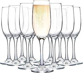 UMEIED Champagne Glasses, Set of 12 Champagne Flutes with Classic Shape,...