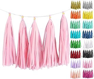 Light Pink Tissue Paper Tassels Garland Banner for Party Birthday Weddin...