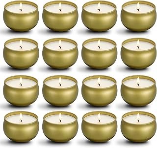 qinxiang Scented Candles Gifts Set,16 Pack Natural Soy Wax Travel Tin Ja...