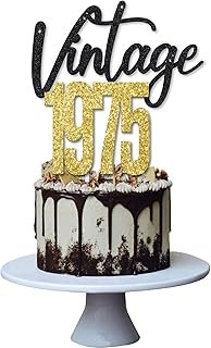 Vintage 1975 Cake Topper for 50th Men and Women Birthday Party ，Funny 50...