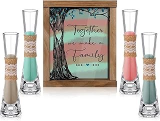 Wedding Unity Sand Ceremony Kit with Wood Box 4 Ceremony Vase 4 Wedding ...