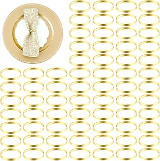 100Pcs Gold Napkin Rings Bulk, Elegant Gold Napkin Rings, Servilleteros ...