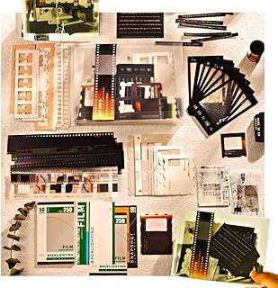 Vilikya 94pcs Movie Film Stickers for Scrapbook Kit, Film Strip Photo Fr...