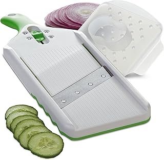 PrepSolutions Adjust-A-Slice Mandoline Slicer, Green – Adjustable Thickn...
