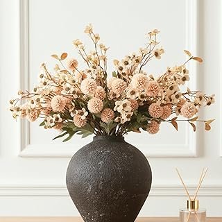 Beige Silk Flower Arrangements For Home Decor, Large Floral Centerpieces...