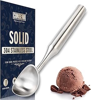 Stainless Steel Ice Cream Scoop - Heavy Duty Ice Cream Scooper with Ergo...