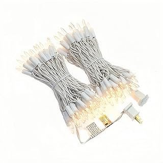 100 LED Warm White Christmas Lights, UL Certified and Commercial Grade W...