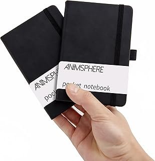 2Pack Pocket Notebook Small Notebook Journal Notebook 4 inches x 5.7 inc...