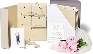 Savor | Deluxe Wedding Keepsake Box |  Fabric Bound Acid-Free Memory Org...