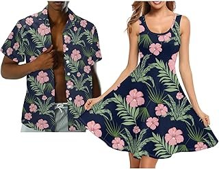 Hawaii Matching Couple Outfits Husband and Wife Clothing Fashionable Men...