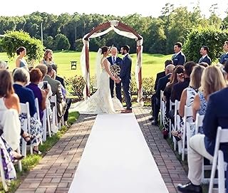 Extra Thick White Carpet Runner for Party, 33 Feet White Aisle Runner fo...