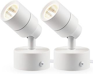 SUNVIE 2 Pack LED Up Lights for Indoor Use Uplight, Warm White Floor Spo...