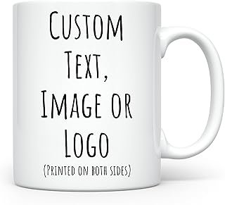 Personalized Coffee Mug | Custom Photo Text and Logo Ceramic Mug | Custo...