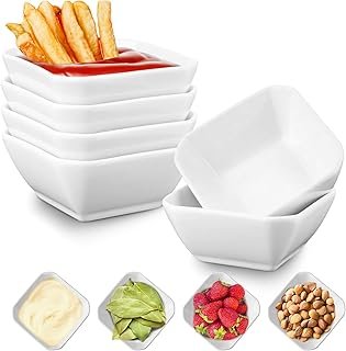 Mfacoy 6 Pack Soy Sauce Dishes, 3 oz Ceramic Dipping Bowls, Pinch Bowls,...