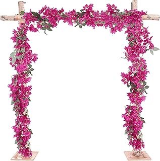 IPOPU 5.9 Ft Artificial Bougainvillea Flowers Garland 2PCS Fake Silk Bou...