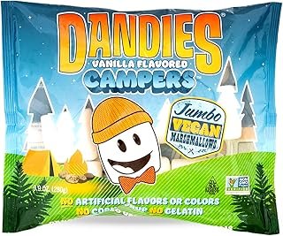Dandies Jumbo Campers Vegan Marshmallows, No Artificial Flavorings, Food...