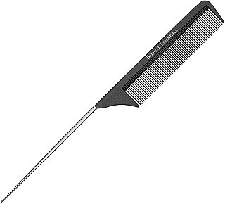 Professional 8.8 Inch Tail Comb - Black Carbon Fiber And Stainless Steel...