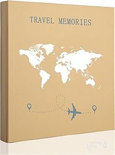 Travel Photo Album 4x6 600 Photos 5 Pictures Per Page, 600 Pockets, Refi...