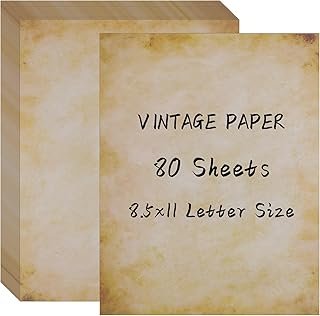80 Sheets Vintage Paper, 8.5