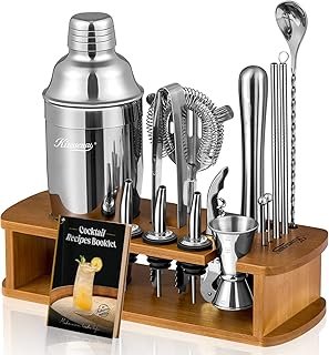 KITESSENSU Cocktail Shaker Set Bartender Kit with Stand | Bar Set Drink ...