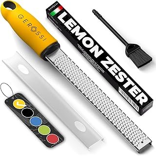 Stainless Steel Cheese and Citrus Zester Grater w/Extra Sharp Blade - Pe...