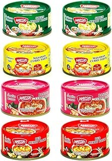 Maesri Variety Curry Paste 8pk (2) Green, (2) Red, (2) Masaman, & (2) Pa...