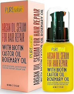 Moroccan Argan Oil Hair Serum - Rescue Frizzy and Damaged Locks - With H...