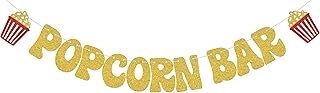 Popcorn Bar Banner - Movie Birthday Party Decoration - Funny Popcorn Bir...