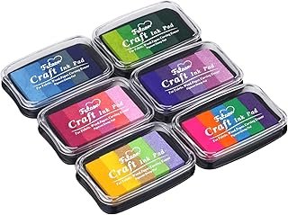 Fstaor Craft Large Ink Pad for Rubber Stamps, Washable Safe Stamp Pads f...