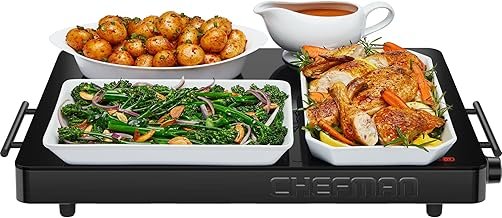 Chefman Electric Warming Tray with Adjustable Temperature Control, Perfe...