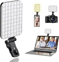 60 LED Portable Selfie Light Video Conference Lighting with Clip & Camer...