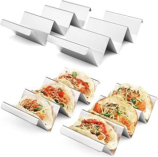 Taco Holders 4 Packs - Stainless Steel Taco Stand Rack Tray Style, Oven ...