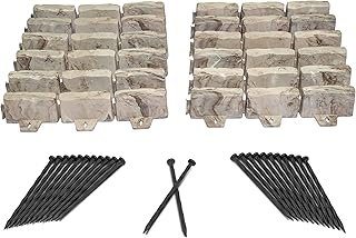 EasyFlex No-Dig Landscape Edging with Anchoring Spikes, 2.7 in Tall Deco...