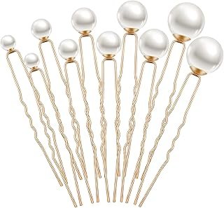 32 Pieces Wedding Pearl Hair Pins Bridal Pearl Rhinestone Hair Accessori...