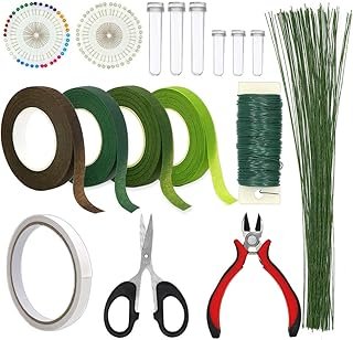 Floral Arrangement Kit,17 Pieces Flower Tools Include Floral Wire Cutter...