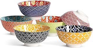 Dessert Bowls, Small Colorful Bowls 10 Oz, Ceramic Bowl Set for Ice Crea...