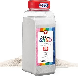Hygloss Colored Sand for Crafts – 3 lb Bottle, White – Vibrant Colorful ...