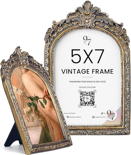 97 Decor Vintage Picture Frames 5x7 - Victorian Ornate Gold Frame 5x 7, ...