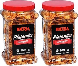 Iberia Maduritos Naturally Sweet Plantain Chips, 20 Ounce (Pack of 2)