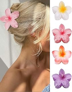 Flower Hair Claw Clips-4PCS for Thick Hair,Strong Hold Nonslip,Hawaiian,...