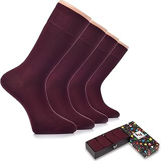 Hugh Ugoli Men's Bamboo Dress Socks for Business & Trouser, Thin & Seaml...
