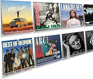 upsimples 8 Pack Vinyl Record Wall Mount Shelves, 12