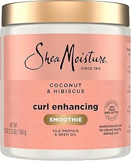 SheaMoisture Curl Enhancing Smoothie Hair Cream Coconut and Hibiscus for...