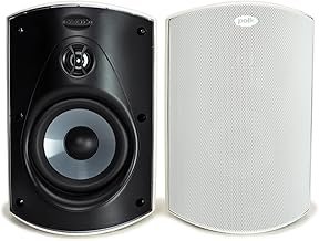 Polk Audio Atrium 5 Outdoor Speakers Wired with Powerful Bass (Pair, Whi...