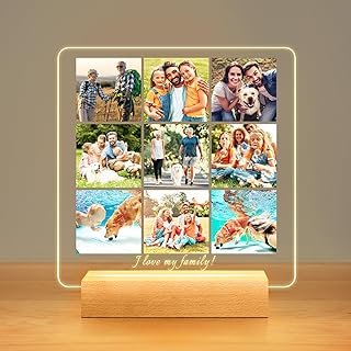 Custom Picture Frames with Photo,Personalized Picture Frame with Night L...